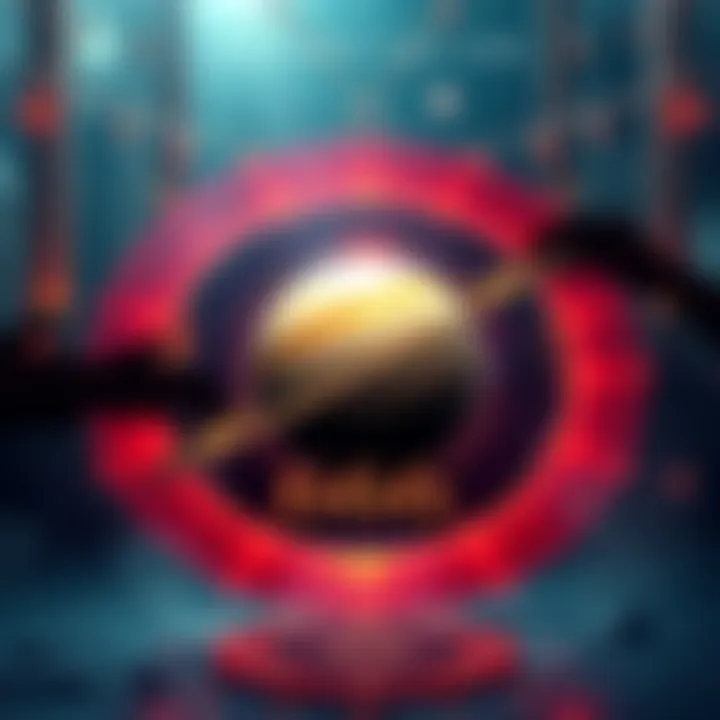 An artistic representation of Saturn Square with the number 666 emphasized, surrounded by cosmic elements and mystic symbols.
