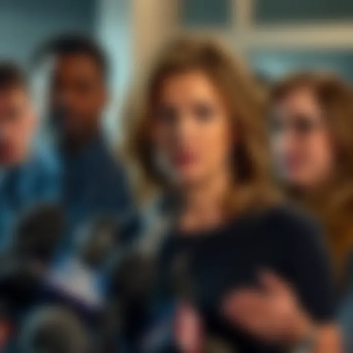 Savannah Guthrie's family addressing the media about her missing mother, with expressions of concern and determination in their faces.