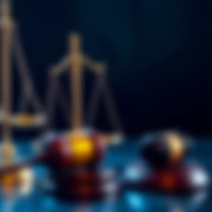 A close-up view of scales symbolizing justice, with a gavel beside them, representing the legal system's role in capital punishment debates.