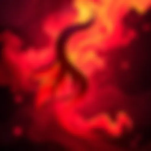 An artistic representation of the Scarlet Woman symbol intertwined with rainbow colors, reflecting queer identities and spirituality.