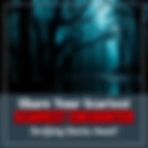 A dark, eerie forest at night with shadows looming, suggesting a spooky atmosphere for sharing scary stories