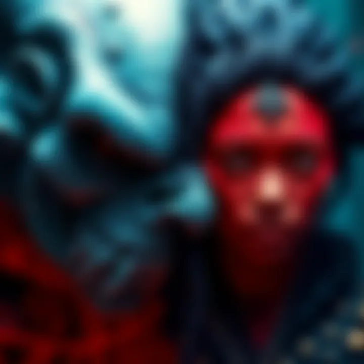 Scary and Beautiful Entities A contrast between a scary-looking entity and a beautiful entity, showcasing their dual natures in appearance.