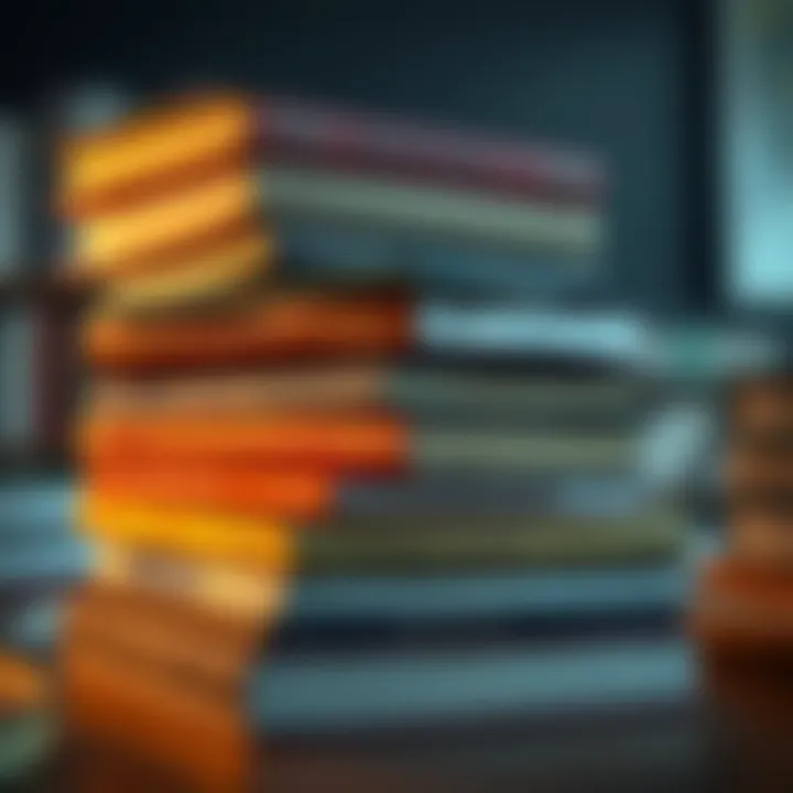 A stack of history textbooks with a focus on Ghislaine Maxwell's father's publishing connections