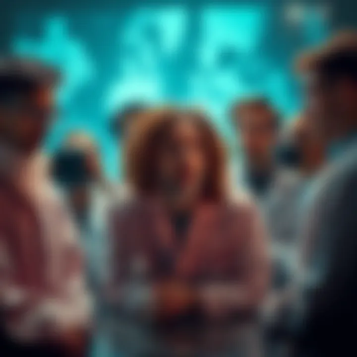 A group of worried scientists discussing mysterious disappearances and deaths among their peers.