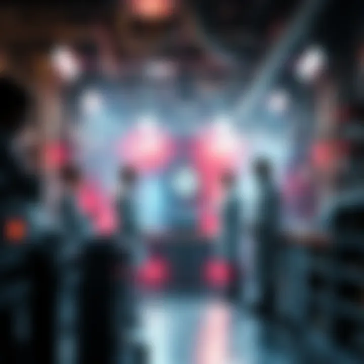 Scientists working on a time machine in an underground laboratory with chaotic energy around them