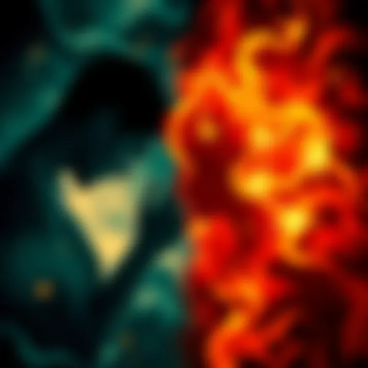 A split image showing two contrasting relationships—one filled with warmth and connection representing true love, and the other showing tension and conflict representing a toxic match.