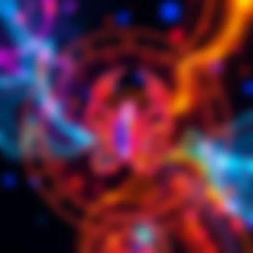 A colorful astrological chart with Scorpio symbol and insights for personal growth in 2025.