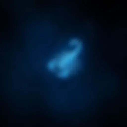 A clear view of the Scorpio constellation shining brightly in a dark night sky with stars.