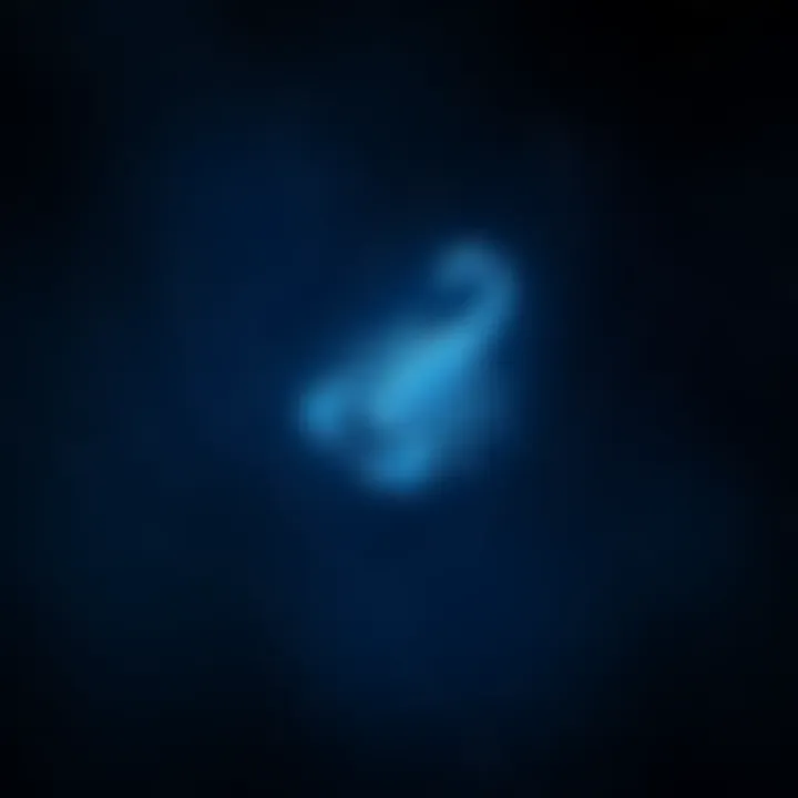 A clear view of the Scorpio constellation shining brightly in a dark night sky with stars.