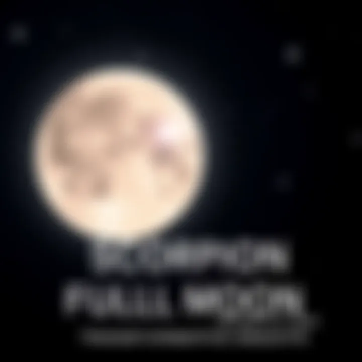 Scorpio Full Moon A bright full moon shining in a dark sky with stars, symbolizing the Scorpio Full Moon's intensity and transformative energy