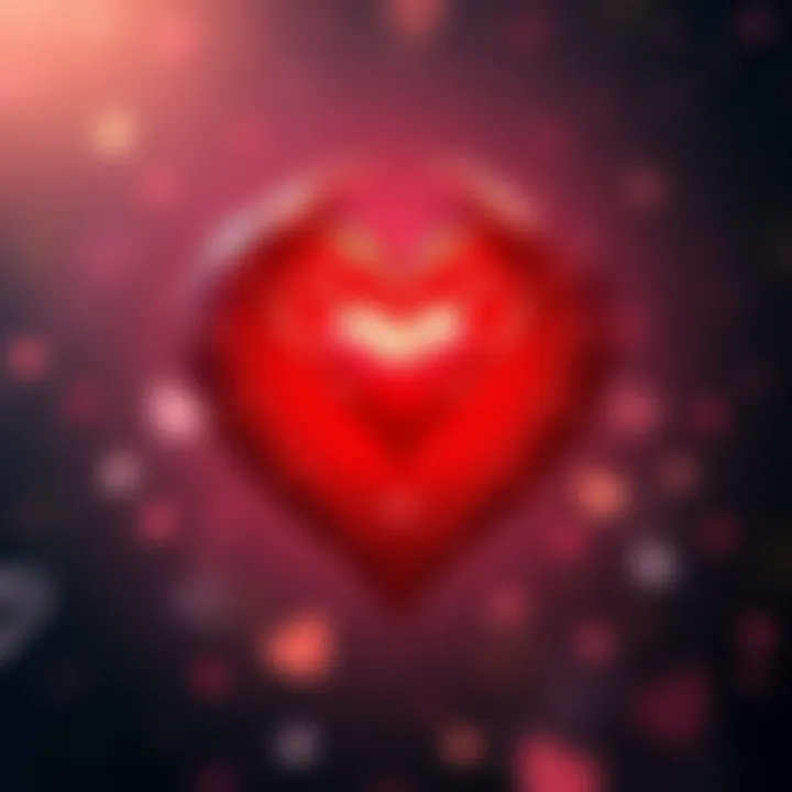 A symbol of Scorpio combined with hearts, representing emotional depth and loyalty in relationships.