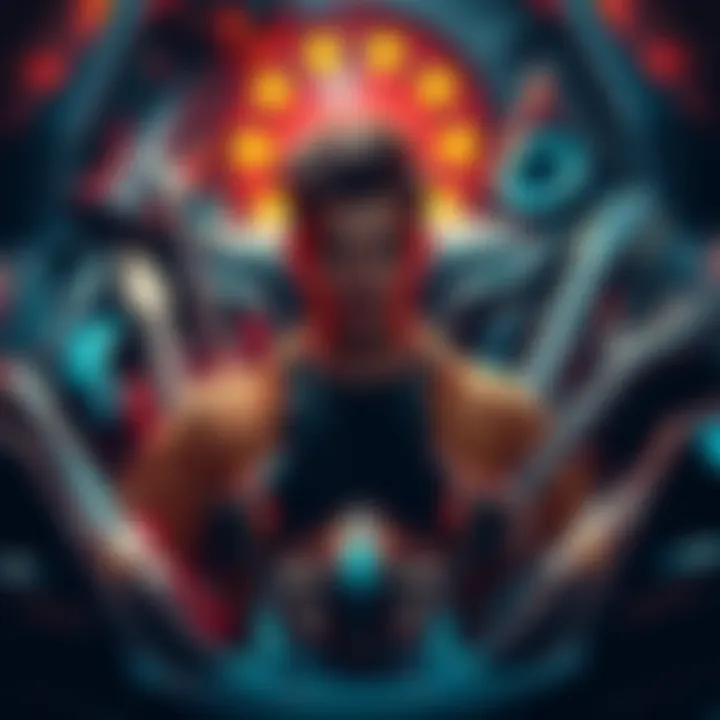 A Scorpio male surrounded by musical instruments and car parts, reflecting his passions and emotional depth.