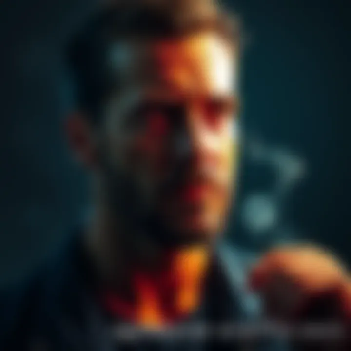 A Scorpio man reflecting with an intense expression, symbolizing his complex emotions and aggressive attitude