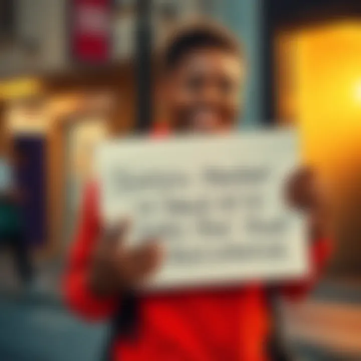 Scorpio Member Seeking Help A Scorpio community member holding a sign asking for $10 for food assistance, looking hopeful.