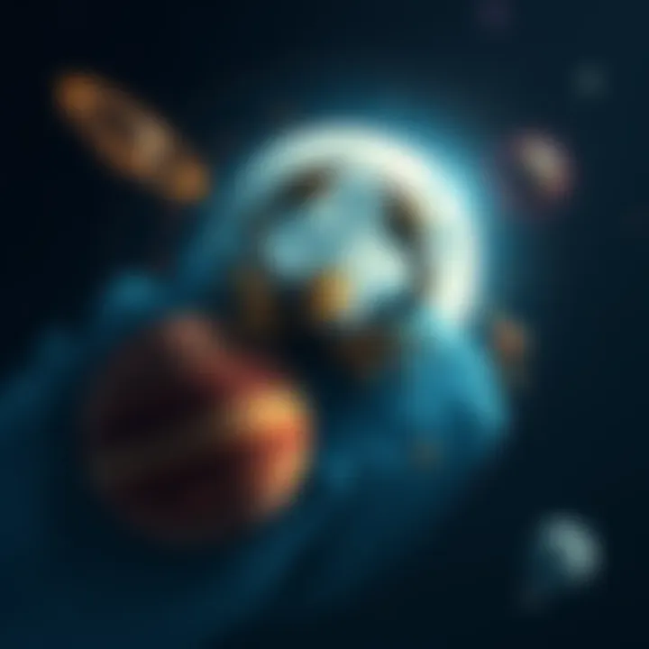 An illustration showing the Scorpio symbol surrounded by astrological signs and planets, representing the connection between astrology and personal trauma.