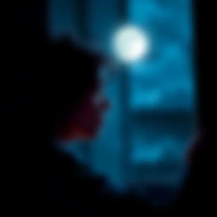 Scorpio Moon Heartbreak A person gazes out of a window, reflecting on lost love and longing for true affection, with a soft glow of moonlight illuminating their face.
