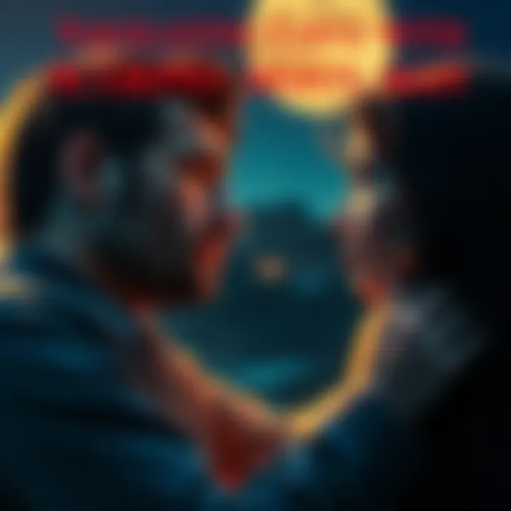 Scorpio Moon man with a thoughtful expression A Scorpio Moon man contemplating deeply while a partner offers support, depicting emotional connection and understanding in a relationship