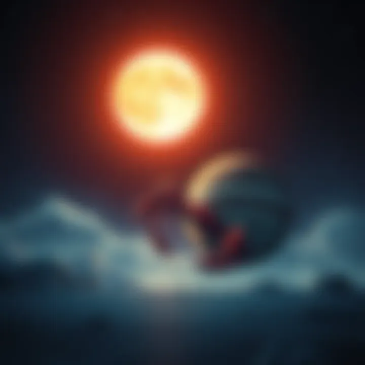 An illustration of the Scorpio zodiac sign with a glowing moon and Pluto, symbolizing transformation and resilience for millennials.