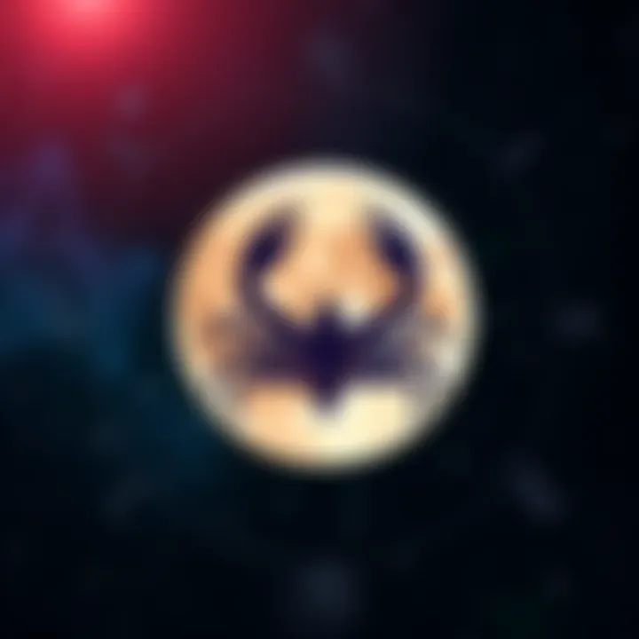 Astrological symbols representing Scorpio Moon, Gemini Sun, and Capricorn Rising against a starry background.