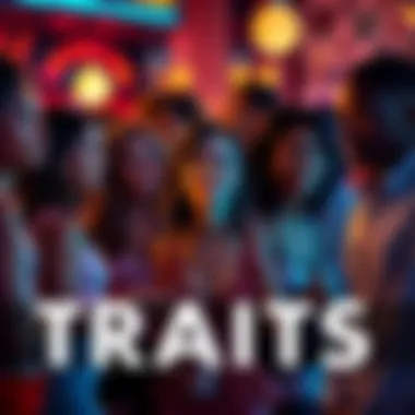 A group of people reflecting various traits associated with Scorpio Moons, showcasing their charismatic and intense nature in a social setting.