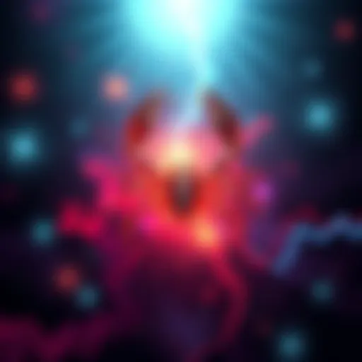 A Scorpio symbol with a mystical background, representing the emotional depth and complexity of Scorpio individuals in relationships
