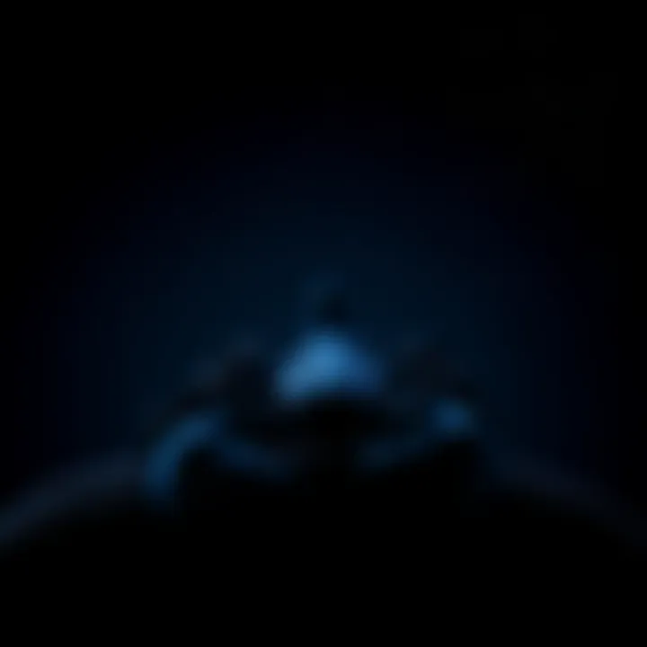 A dark and mysterious representation of Scorpio traits, featuring a silhouette of a scorpion against a starry night sky, symbolizing secrecy and depth.