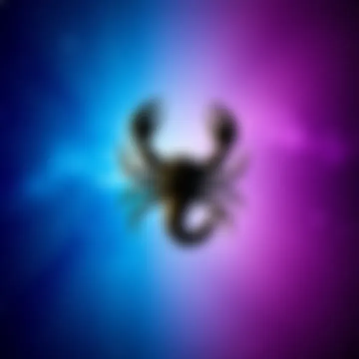 A Scorpio zodiac symbol surrounded by stars, representing solitude and the search for true connections.