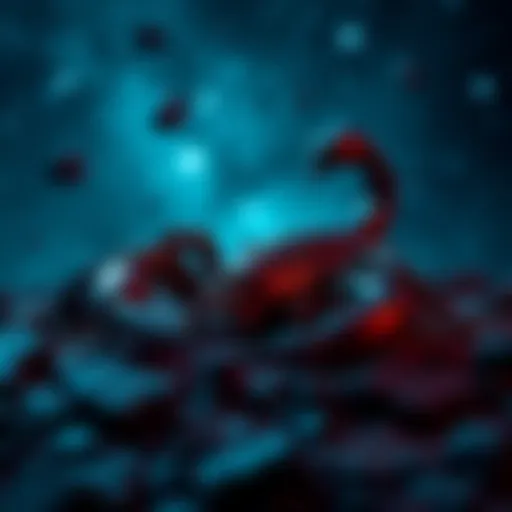 An artistic representation of Scorpio symbols and stars, symbolizing resilience and strength during life's challenges.