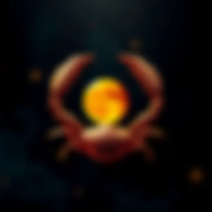 Scorpio Symbol with Moon and Sun A visual representation of the Scorpio zodiac symbol with a moon and sun, highlighting the themes of emotion and personality traits associated with Scorpio moons and suns.
