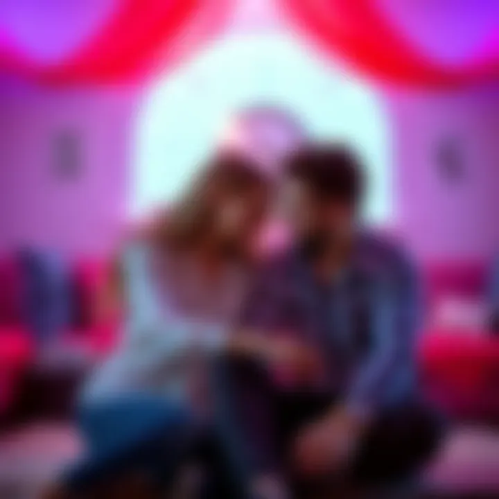 A Scorpio woman and a Taurus man sitting close, sharing a moment of intimacy and connection in a romantic setting.