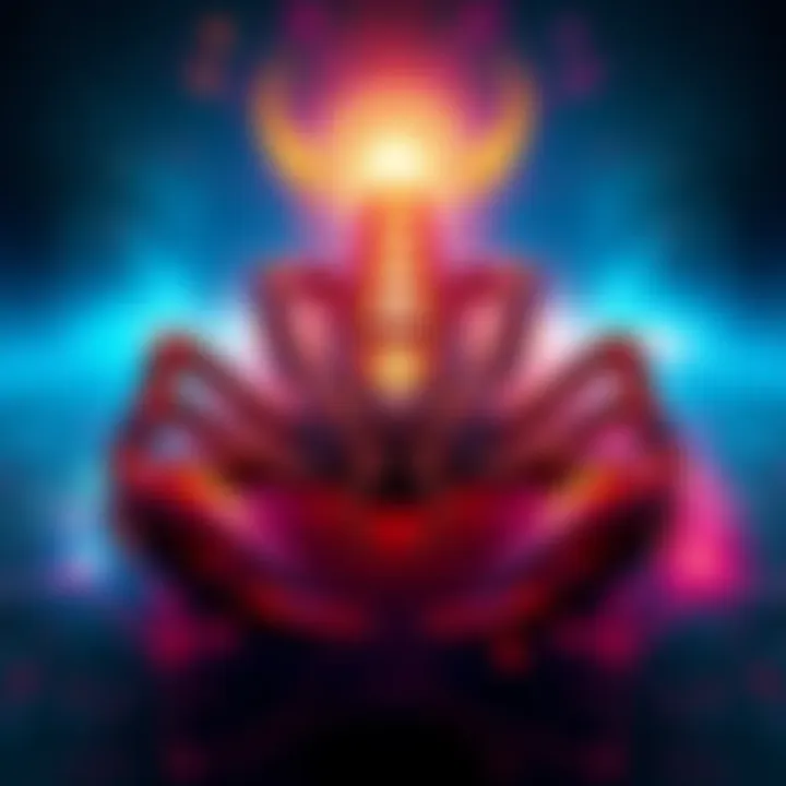 A striking visual representation of Scorpio's transformative essence, featuring dynamic colors and symbolic imagery that reflect the paradox of change within a fixed sign.