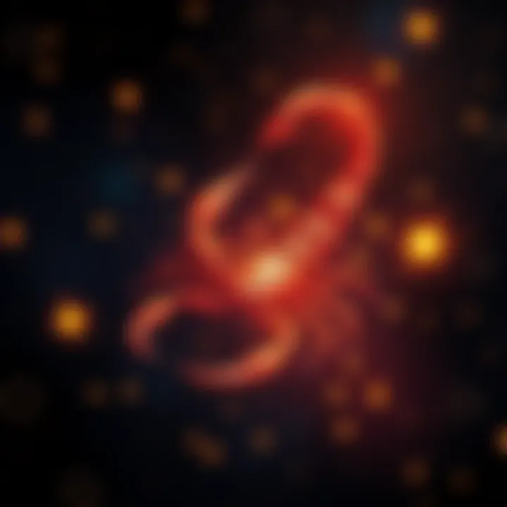 A Scorpio zodiac symbol surrounded by twinkling stars, representing challenges and transformation in 2026.