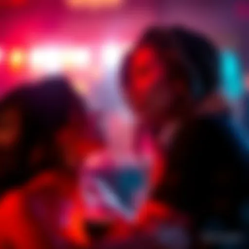 A Scorpio woman showing passion and emotional depth in a romantic setting, surrounded by warm colors and intimate atmosphere.