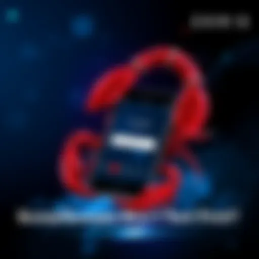 A Scorpio symbol with a smartphone displaying a text message, illustrating their texting behavior.