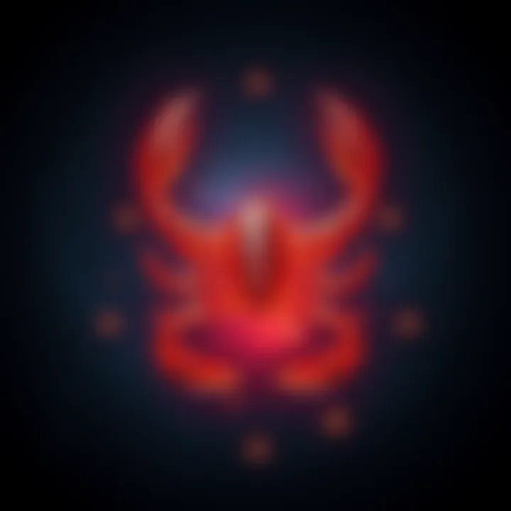 A striking Scorpio zodiac symbol surrounded by stars, representing its captivating presence and allure.