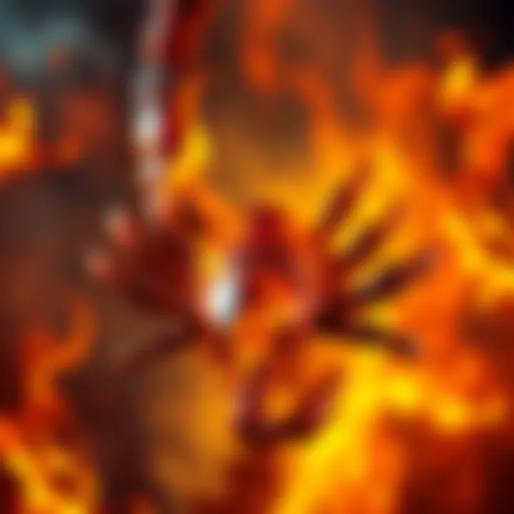 A close-up of a Scorpio zodiac symbol with fiery colors, representing passion and anger.