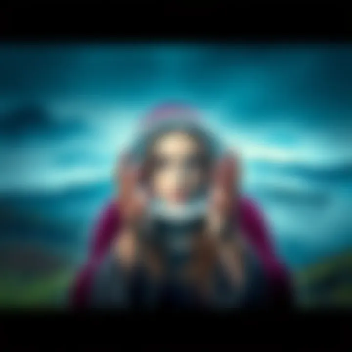 A Scottish seer gazes into a crystal ball, set against a backdrop of rolling hills and mist, symbolizing her prophecy for 2026 and the connection to Vlad III.