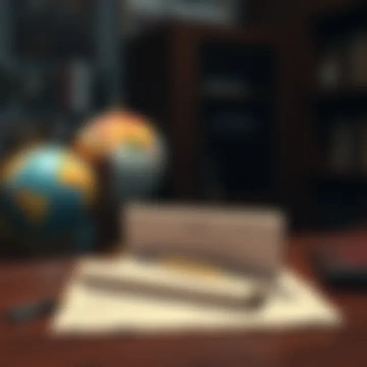 A sealed document representing confidential information about the 3i Atlas, placed on a wooden desk with a globe in the background.