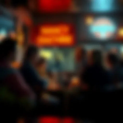 A group of people discussing theories about Nancy Guthrie's disappearance at a local cafe