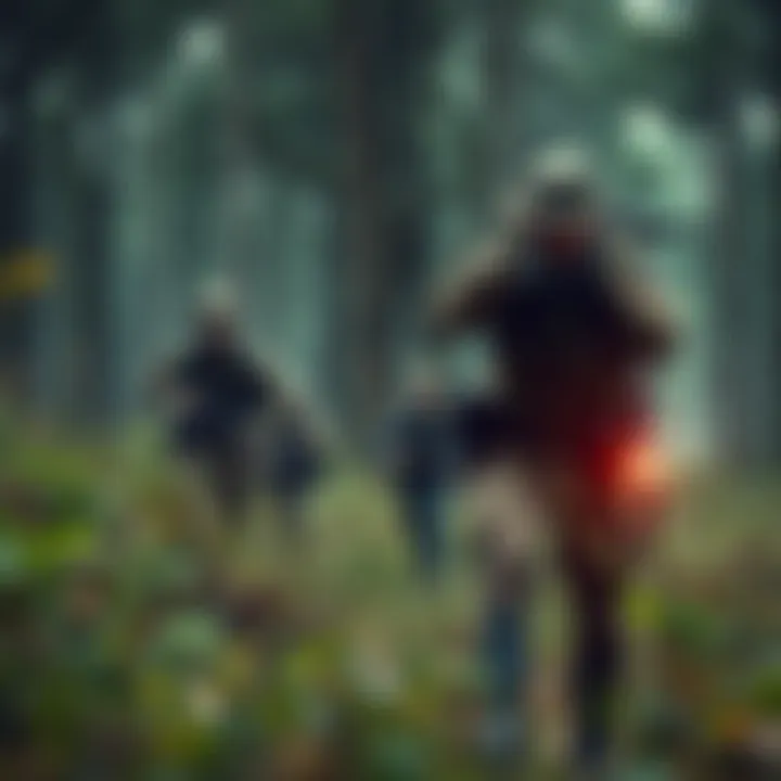 Search for General Neil McCasland Authorities searching for General Neil McCasland in a wooded area