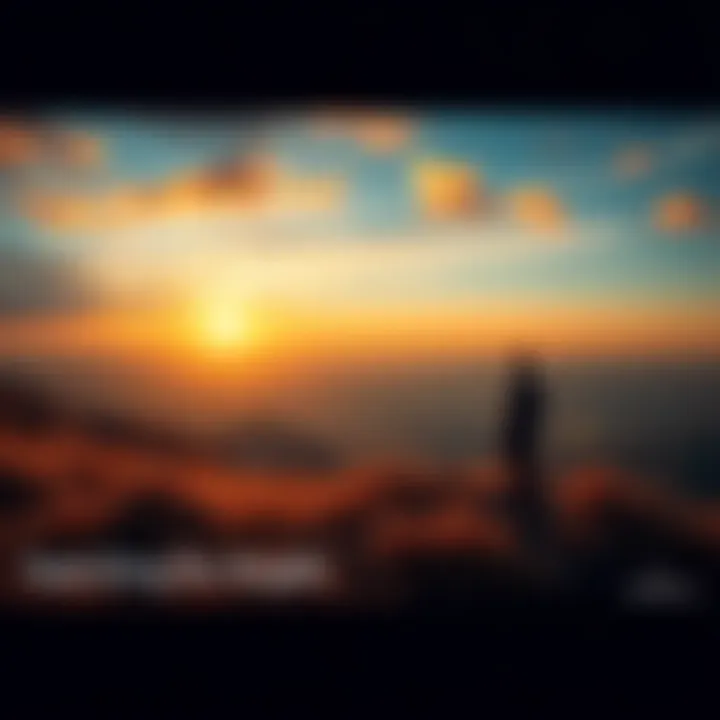 A serene landscape depicting a figure gazing towards the horizon, symbolizing the search for guidance and clarity.