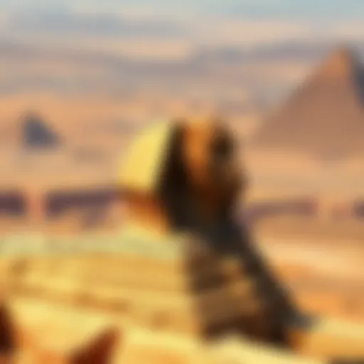 Aerial view of the Great Sphinx of Giza with a potential second Sphinx site in the background.