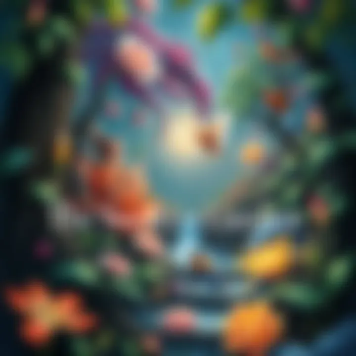 The Secret Garden Tarot Deck featuring vibrant art and symbolic cards by Lotta Glybotskaia and Tatiana Zaslavskaia.