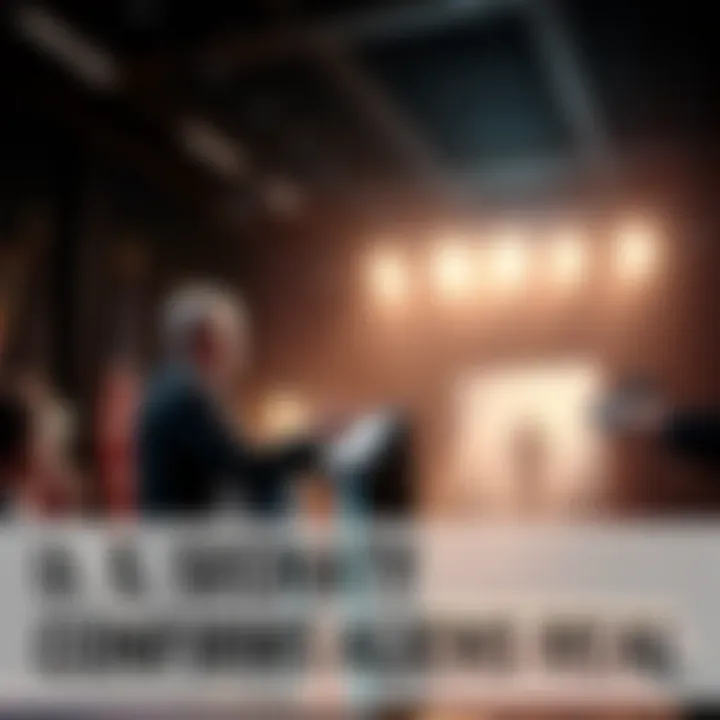 U.S. Secretary of State stands at podium, announcing the confirmation of non-human intelligence to an audience of reporters