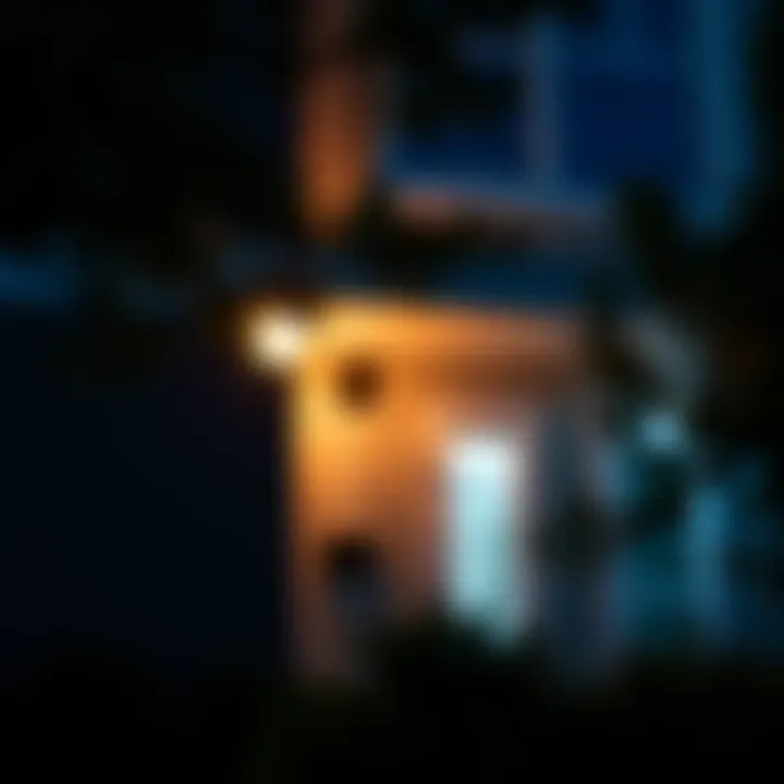 Motion alerts and security lights triggered at a home due to an unusual event