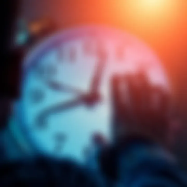 A person looking at a clock showing the time 11:11, reflecting on the significance of angel numbers in their life.