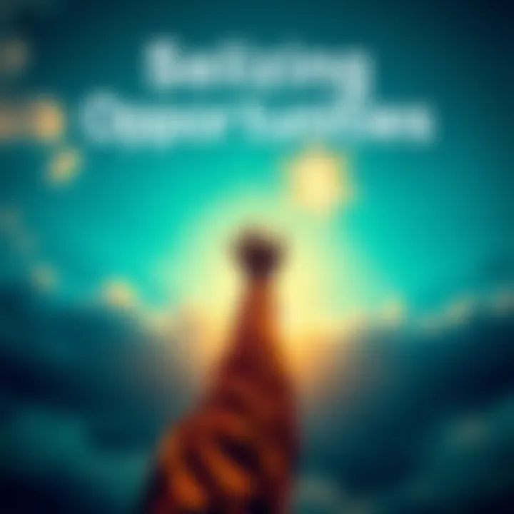 A person reaching for a glowing opportunity symbol in a bright sky, showcasing ambition and growth