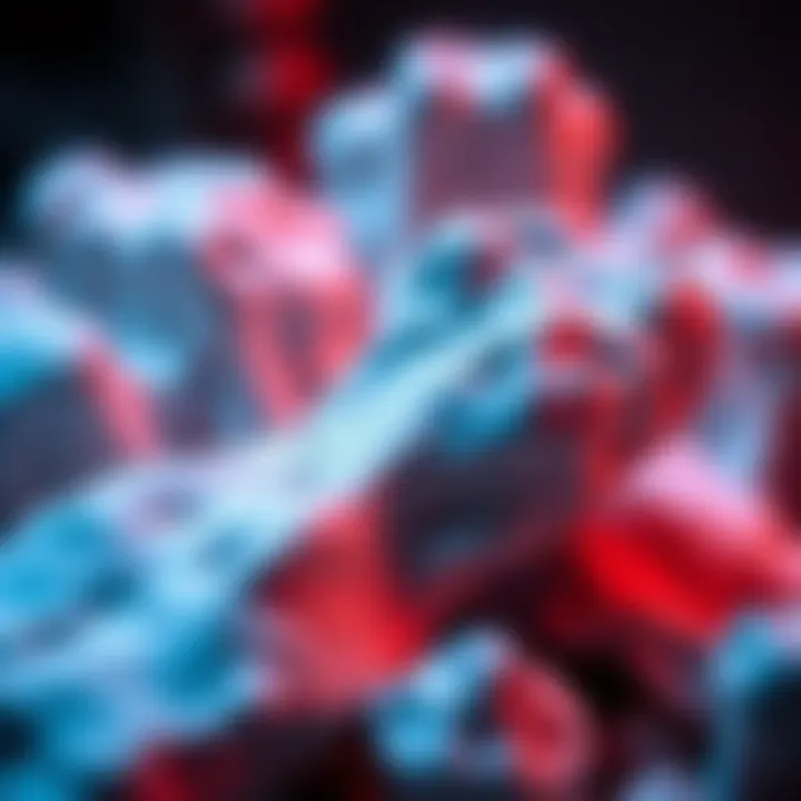 Self-healing materials on display A close-up view of self-healing ceramics showcasing their unique surface and texture