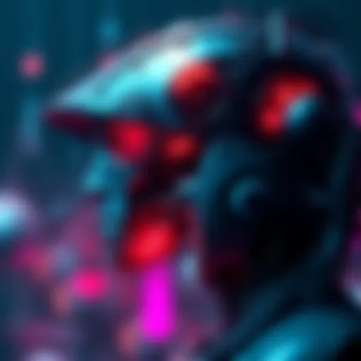 Self-modifying system Illustration of a robotic system with gears and circuits representing self-modification and moral consideration