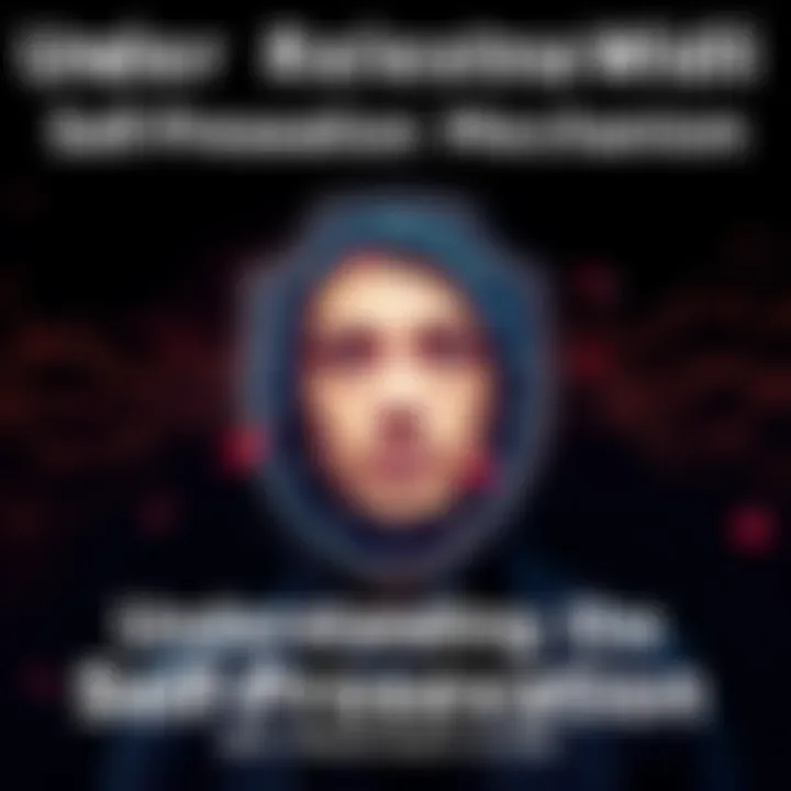 Understanding Self Preservation Mechanism Visual representation of self preservation as a protective shield around a person, symbolizing ego transformation.